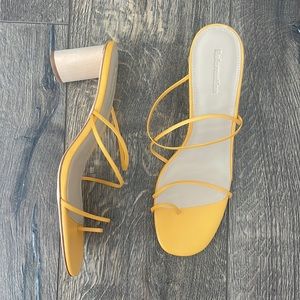 NWB Reformation Rachel Heeled Sandal Orange 9.5